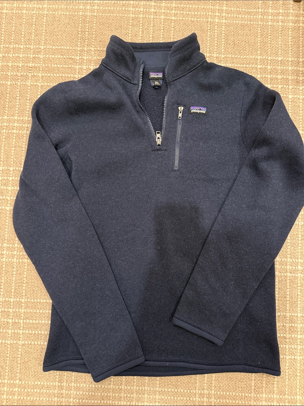 Patagonia Men’s Navy Zip-Up Fleece Pullover